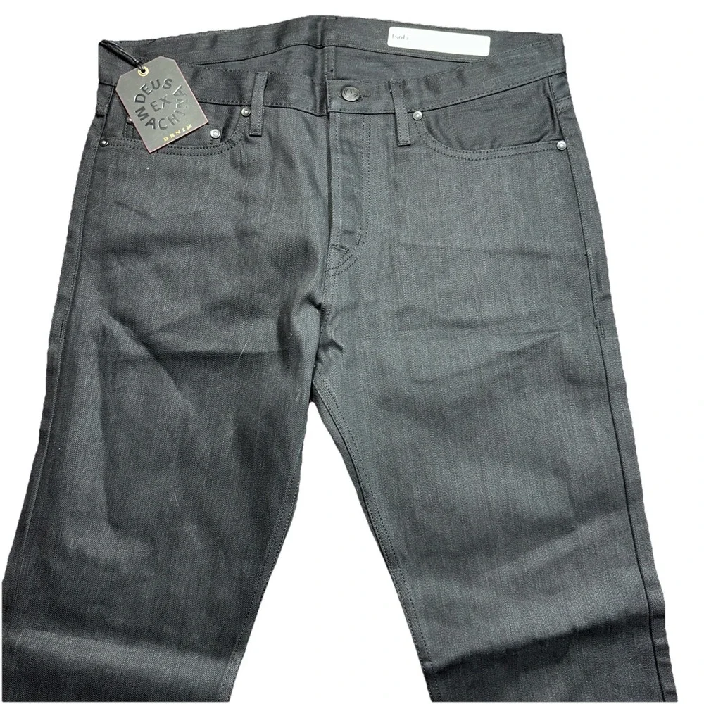 Deus Ex Machina Straight Isola Selvedge Vintage Black - Made In USA Fits 36/35